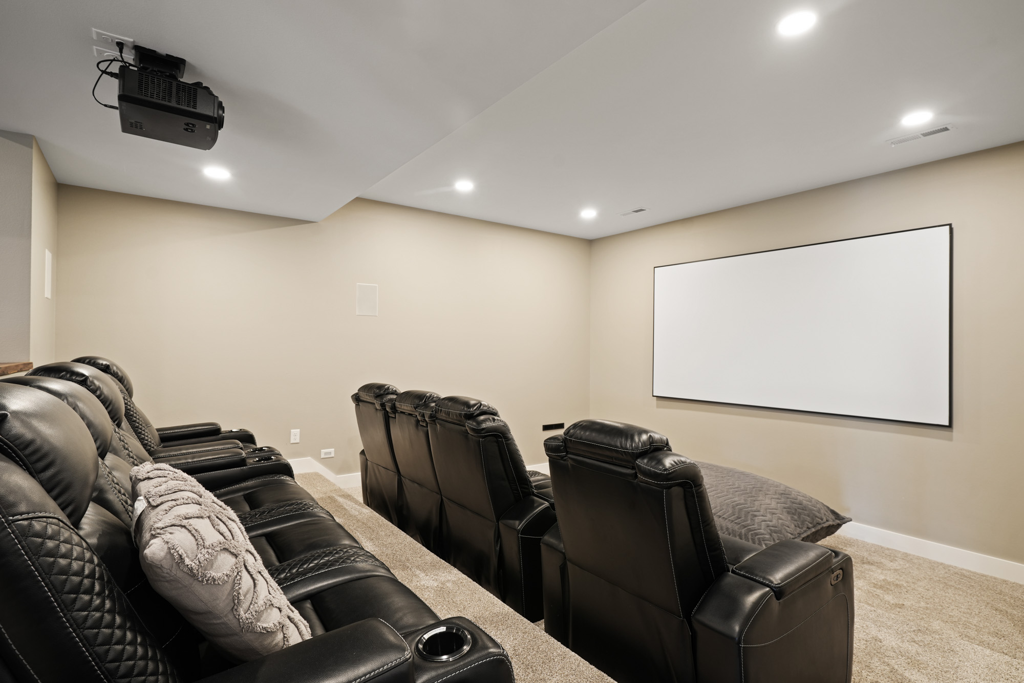 home movie theatre man cave designed by redleaf homes in se wisconsin